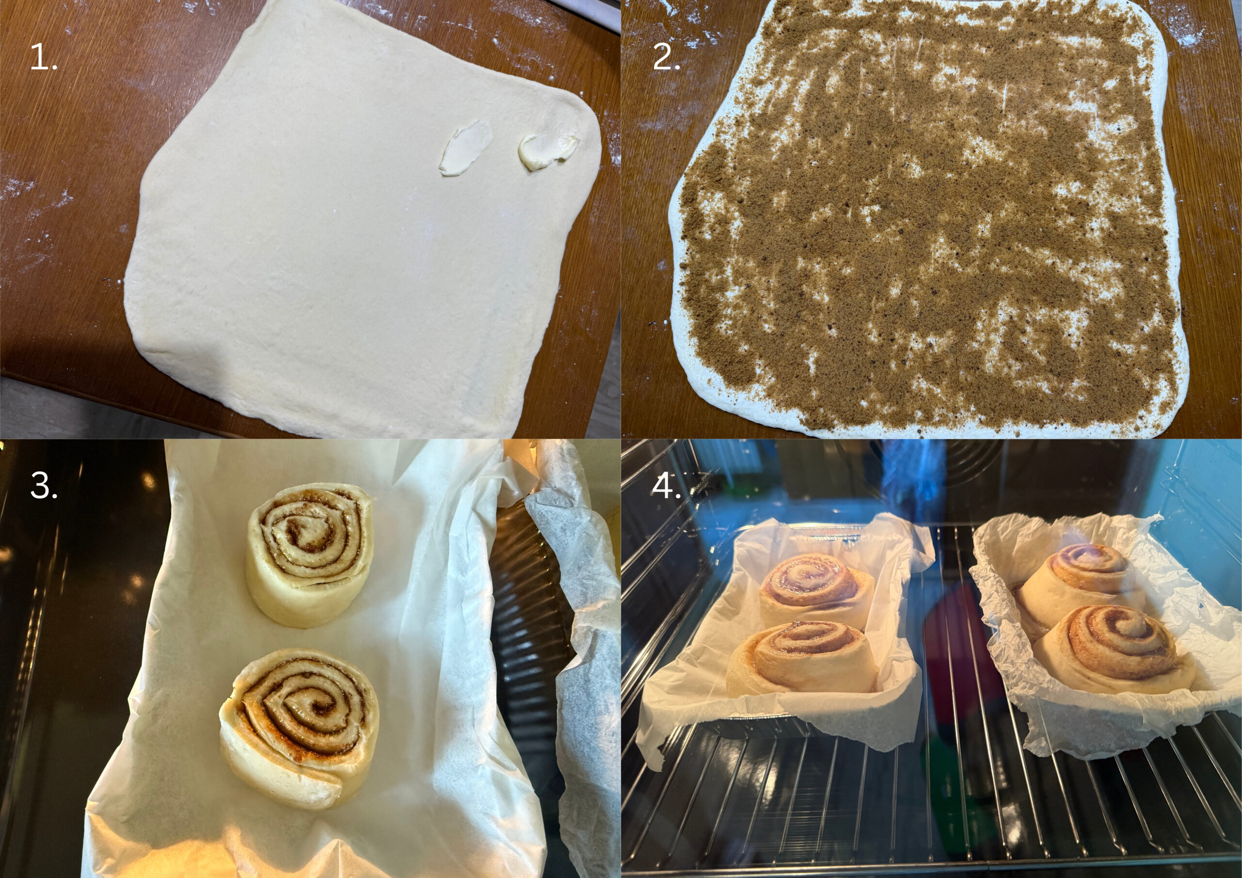 procedimento per cinnamomo Rolls passaggi ricetta