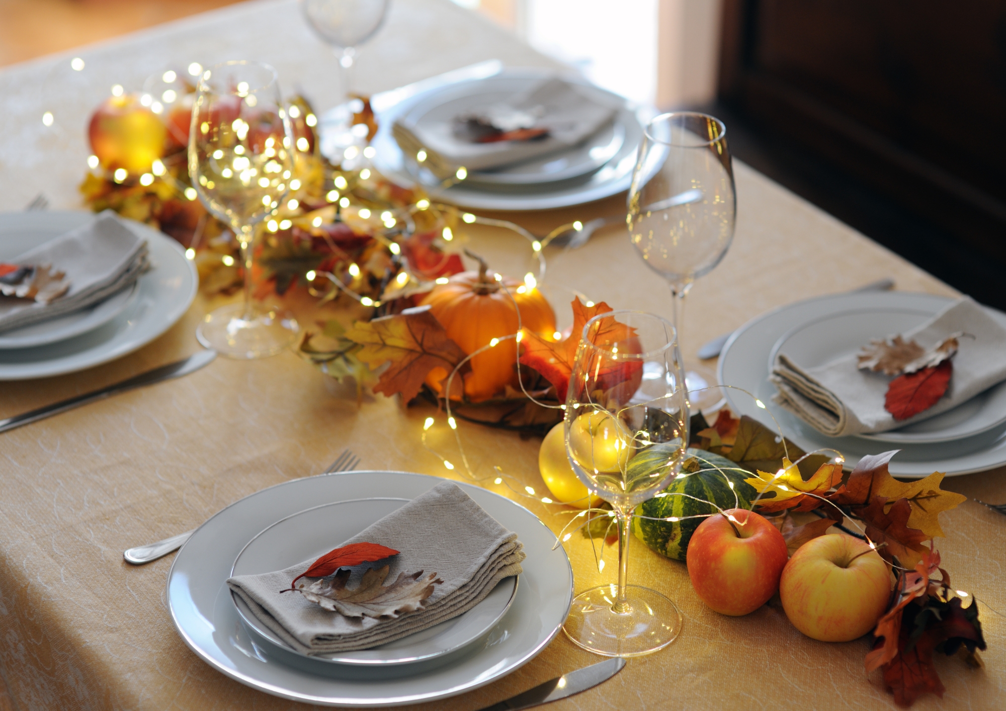 tavola autunnale pranzo cena